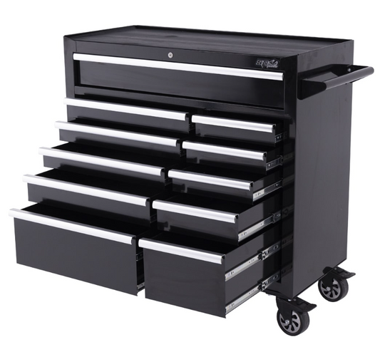 SP Tools Custom Series Roller Cabinet - 11 Drawer – Black SP40106 Tool Box SP Tools