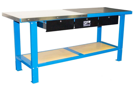 SP Tools Heavy Duty Workshop Bench 1000kg capacity 3 Drawer Blue SP40400 Workbench SP Tools