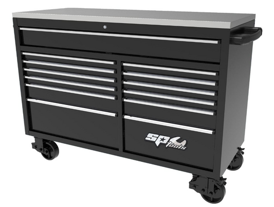 SP Tools USA Sumo Series Wide Roller Cabinet - 13 Drawer - Black/Chrome SP44725 Cabinet SP Tools