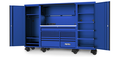 SP Tools USA Sumo Series Wide Roller Cabinet - 13 Drawer – Blue/Black SP44725BL Cabinet SP Tools