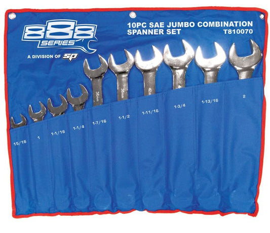 SP Tools 888 Combination 10pce SAE ROE Jumbo Spanner Set T810070 Spanner Set SP Tools