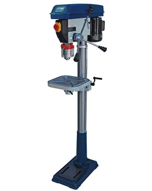 ITM Pedestal Floor Drill Press, 3mt, 20mm Cap, 12 Speed, 360mm Swing, 750w 240v TD1420F Drill ITM