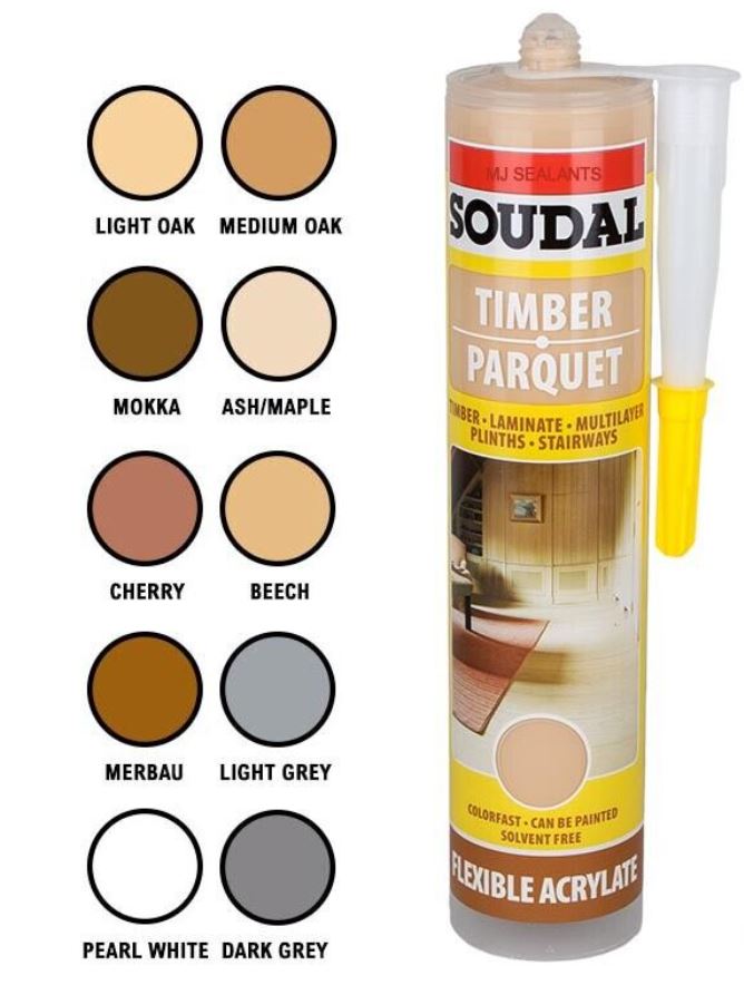 Soudal Timber & Parquet Sealant 290ml x 12 125587 Sealant Soudal