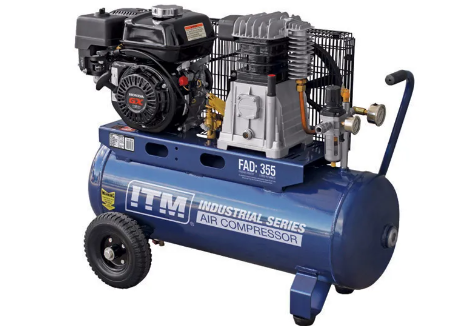 ITM Air Compressor, Belt Drive, Petrol 5.5Hp Honda 60Ltr Fad 355L/Min TM352-55060 Compressor ITM