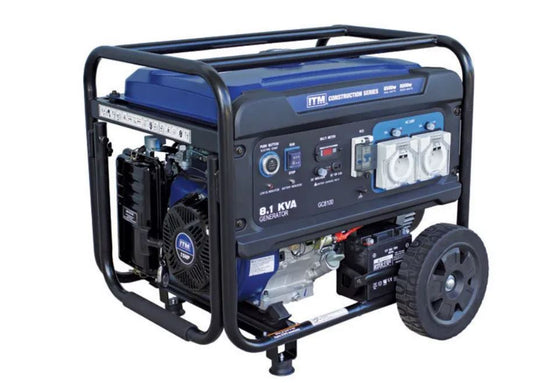 ITM 8.1 KVA Generator Petrol Construction, 6500 Watt Peak Electric Start W/Remote TM520-6500 Generator ITM