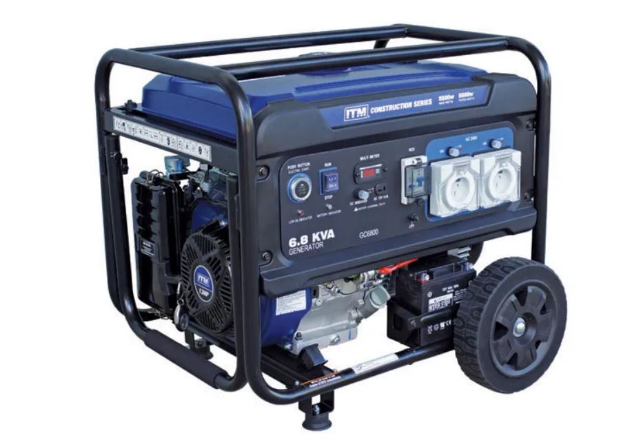 ITM 6.8KVA Generator Petrol Construction, 5500 Watt Peak Electric Start W/Remote TM520-5500 Generator ITM
