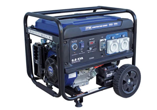 ITM 6.8KVA Generator Petrol Construction, 5500 Watt Peak Electric Start W/Remote TM520-5500 Generator ITM