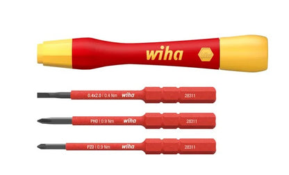 WIHA 4 Piece Fine Screwdriver Set, Picofinish Slimvario With Slimbits, Vde 1000v Insulated WH-43167 screwdriver set WHIA