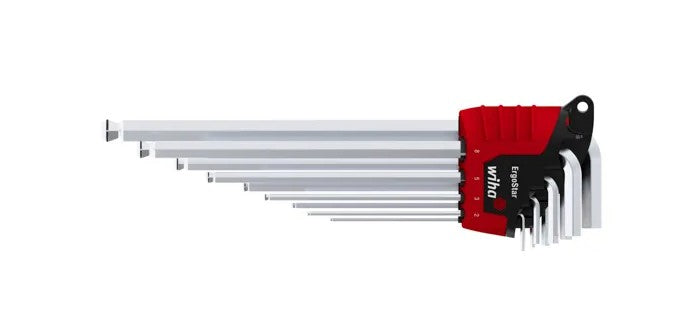 WIHA L-Key Set Ergostar Hexagonal Ball End Magicring, 9-Pcs. WH-43851 Hex Key WHIA