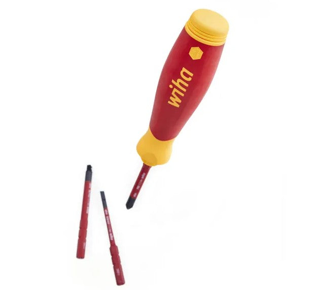 WIHA Screwdriver With Bit Magazine Pocketmax Electric Mixed With 4 Slimbits, VDE 1000v Insulated WH-45296 screwdriver set WHIA