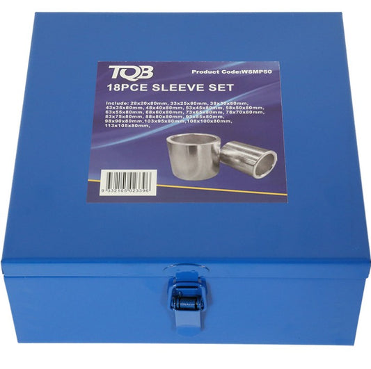 TQB Workshop Mate 18 Piece Brushing Sleeve Set WSMP50 Brushing Sleeve Set Trade Quip