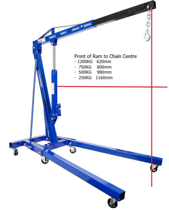 TQB Engine Crane Foldable 1200kg 1001T Engine Crane Trade Quip