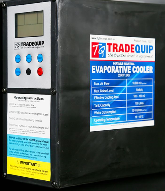 TQB Evaporative Cooler 550w 1027T cooler Trade Quip