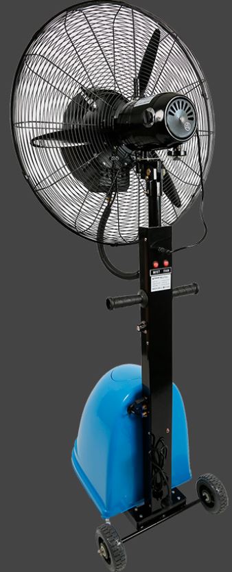 TQB Workshop Pedestal Fan Misting 650mm 1182T Fans Trade Quip