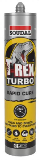 Soudal T-Rex Power Turbo White 290ml x 12 128371 Adhesive Soudal