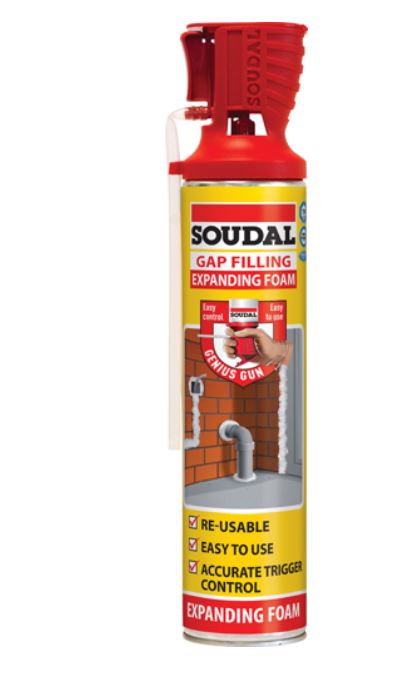 Soudal Genius Gun Expanding Foam 500ml or 750ml 132272 130373 expanding foam Soudal