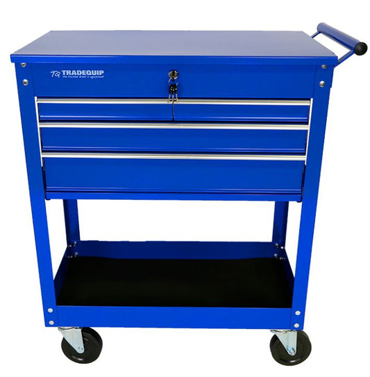 TQB Workshop Tool Trolley 4 Drawer Lockable Top 6052 Trolley Trade Quip