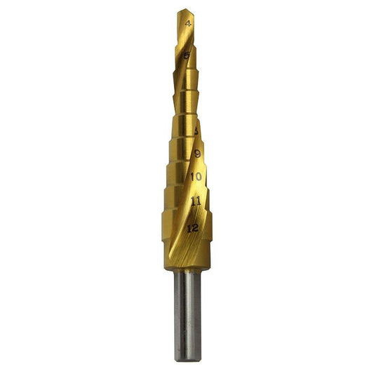 Alpha 4-12mm Spiral Flute Step Drill 9STSFM4-12S Drill Bit Alpha