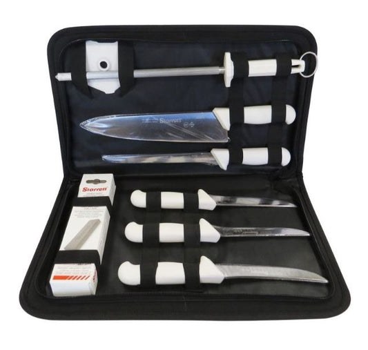 Starrett 8 Piece Professional Quality Knife Set for Chef, Hunters and Fishermen BKK-8WA Knife Starrett