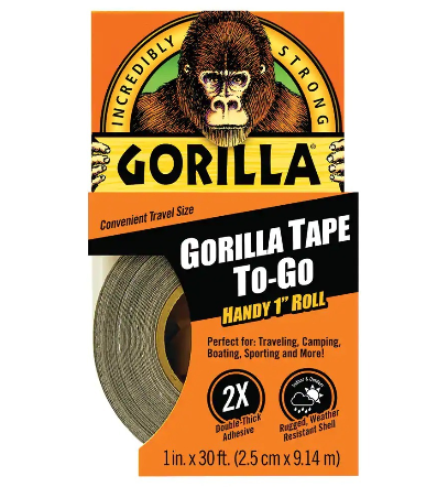 Gorilla Black Tape Handy 1" Roll 25.4M X 9M GG61001 tape Gorilla