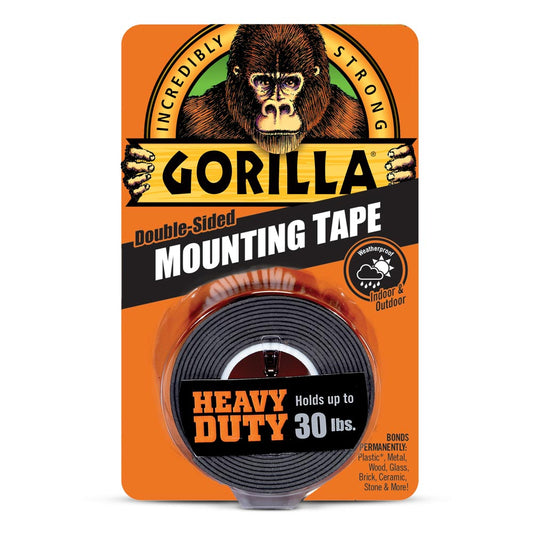 Gorilla Black Mounting Tape Roll 25.4mm x 152m GG41027 tape Gorilla