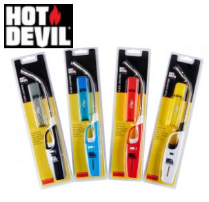 Hot Devil Flexible Lighter Assorted Colors HDFL Butane Gas Hot Devil
