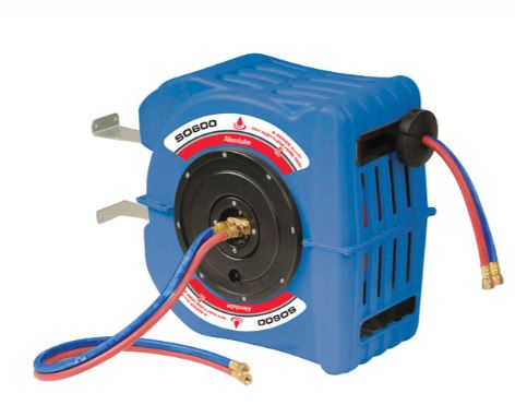 Alemlube Oxy-Acetylene Steel Reel 6mm x 15m SO600 hose Alemlube