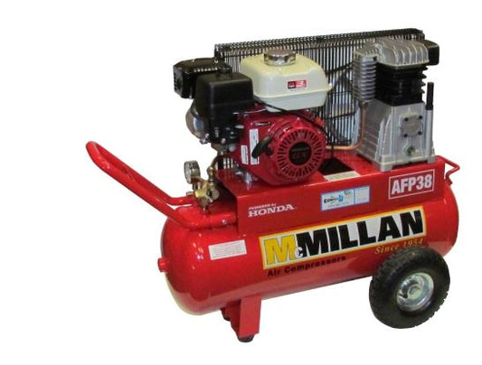 McMillian Petrol Compressor 18cfm 6.5hp AFP38 Compressor McMillian Air Compressors