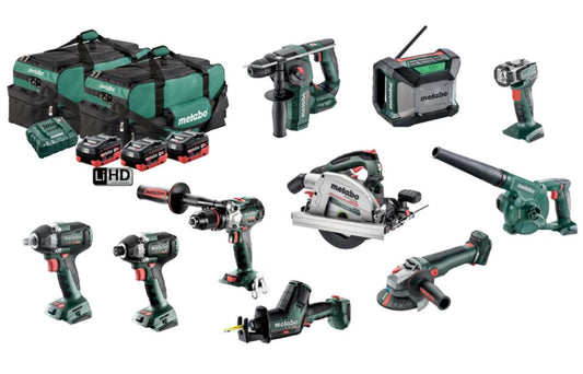 Metabo Brushless 10 Piece Cordless 18 V Battery Combo Kit AU69000210 Drill Accessory Metabo Power Tools