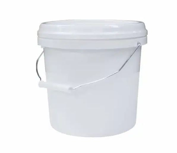 White Pail with Lid 20L BPR008RWC Storage Bin Richmond Rolling Solutions