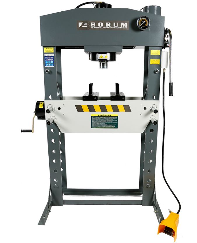 TQB Borum Air/Hydraulic Press 75,000kg BSP75TA Hydraulic Press Borum