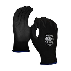 MAXISAFE Black Night Nylon Glove Nitrile Coated  Size Small -3XL GNN192