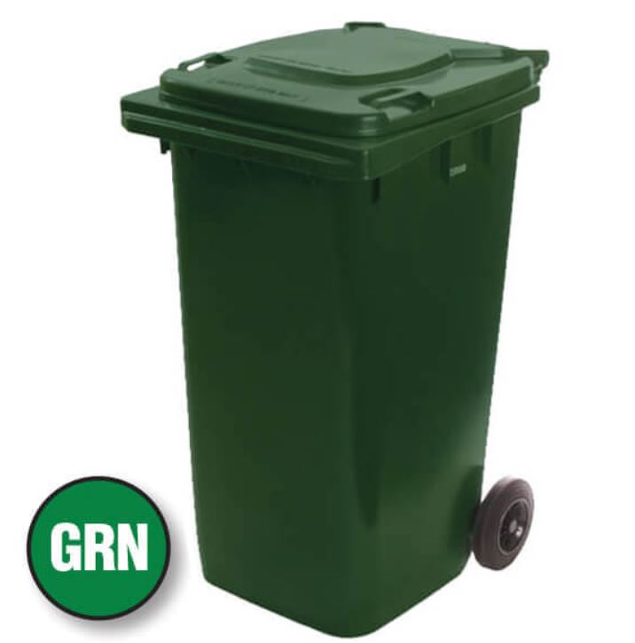 Wheelie Bin 240L Assorted Colors Rubbish Bin Richmond Rolling Solutions Green
