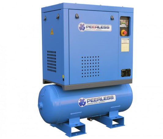 Peerless 5.5HP Three Phase Screw Compressor Tank Mount HQB5.5HP Compressor Peerless Products