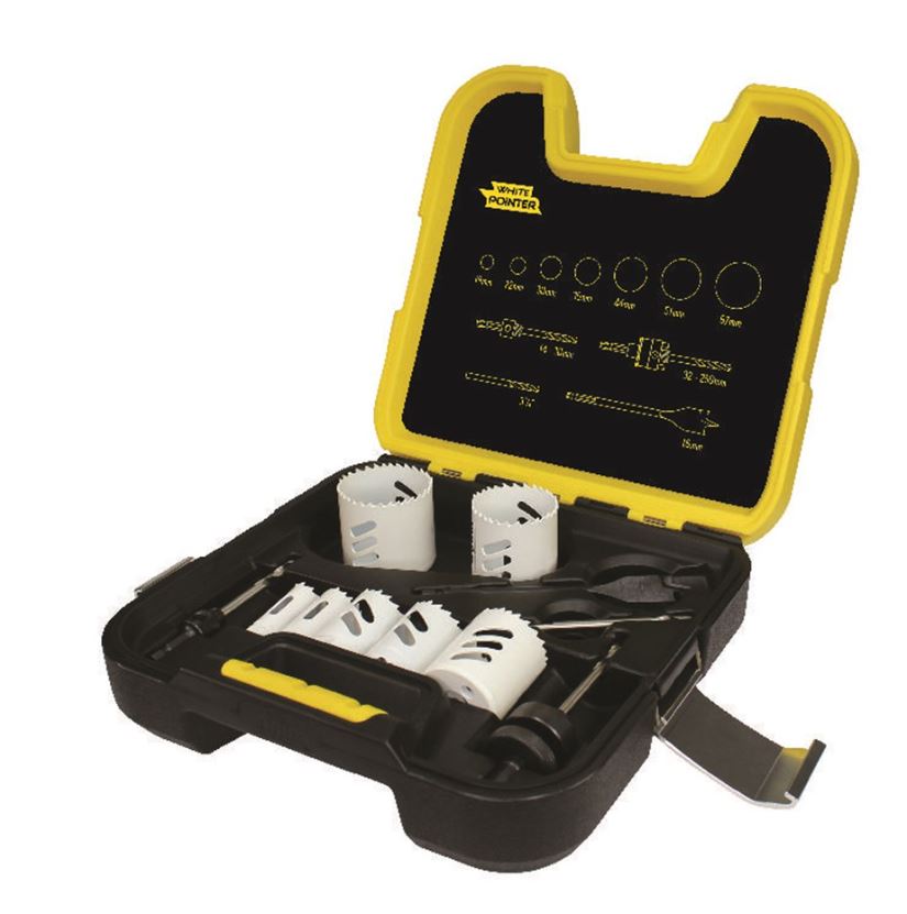 Alpha Plumbers 11 Piece: White Pointer Holesaw Kit HSKPLW11 Holesaws Alpha