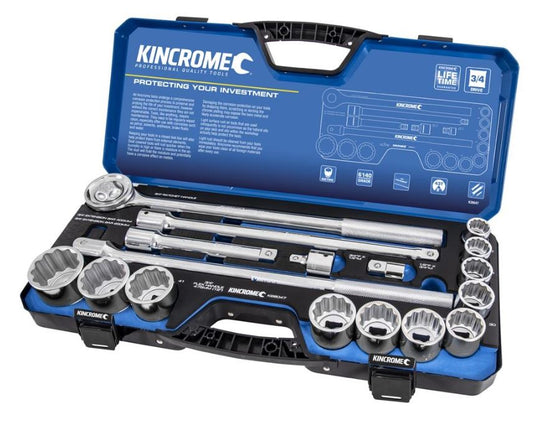 Kincrome Socket Set 17 Piece 3/4" Drive Metric K28047 socket Kincrome