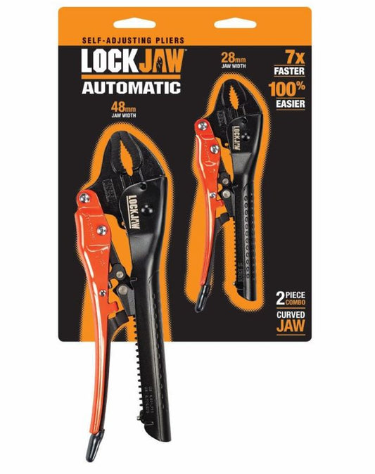 LOCKJAW Locking Curved Jaw Plier Set 2 Piece 250/175mm L2920001 Plier and Cutters LockJaw