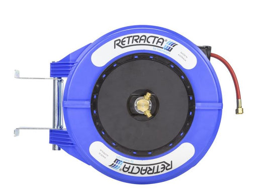 RETRACTA R3 Premium spring rewind reel c/w 15m x 5mm Oxy/Acet twin hose Blue case OA215B-04 hose Macnaught
