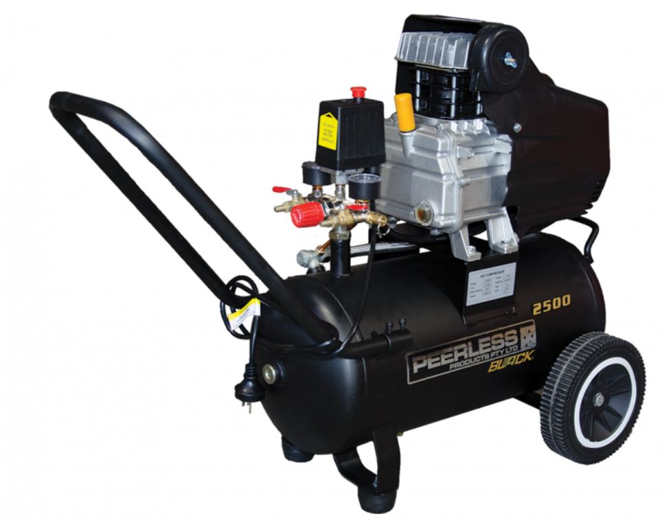 Peerless Black 2500 2.5 HP 154LPM 100PSI 30L Tank Air Compressor PB2500 Compressor Peerless Products