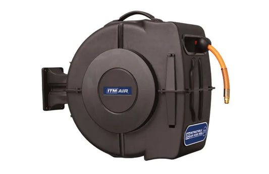 ITM Retractable Air Hose Reel, 10mm X 20m Hybrid Polymer Air Hose With 1/4" Bsp Male Fittings TM300-020 Air Hose Reel ITM