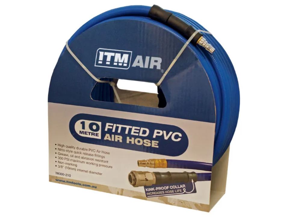 ITM PVC Air Hose 10MM x 10M with Couplers TM300-210 Air Hose Reel ITM