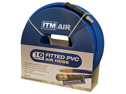 ITM PVC Air Hose 10MM x 10M with Couplers TM300-210 Air Hose Reel ITM