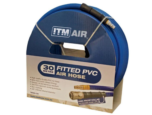 ITM PVC Air Hose 10MM x 30M with Couplers TM300-230 Air Hose Reel ITM