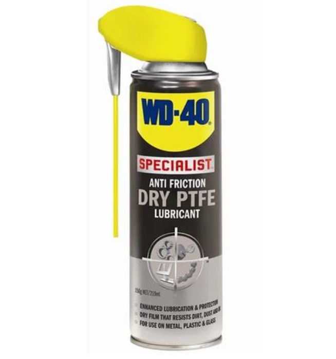 WD-40- Anti Friction Dry PTFE Smart Straw Aerosol 150gm WD21005 Lubricants WD-40
