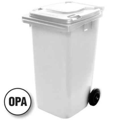 Wheelie Bin 240L Assorted Colors Rubbish Bin Richmond Rolling Solutions White